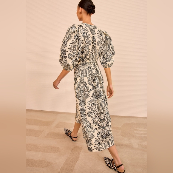 Ulla Johnson Harriet Puff Sleeve Midi Dress - Picture 4 of 13